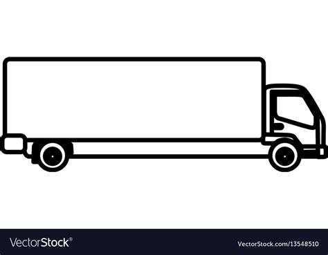 Figure Trucks Trailer Icon Royalty Free Vector Image