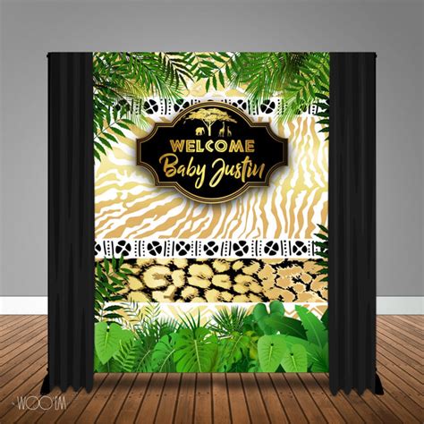 Animal Print Safari 6x8 Banner Backdrop/ Step & Repeat Design, Print a – Woo'em Design