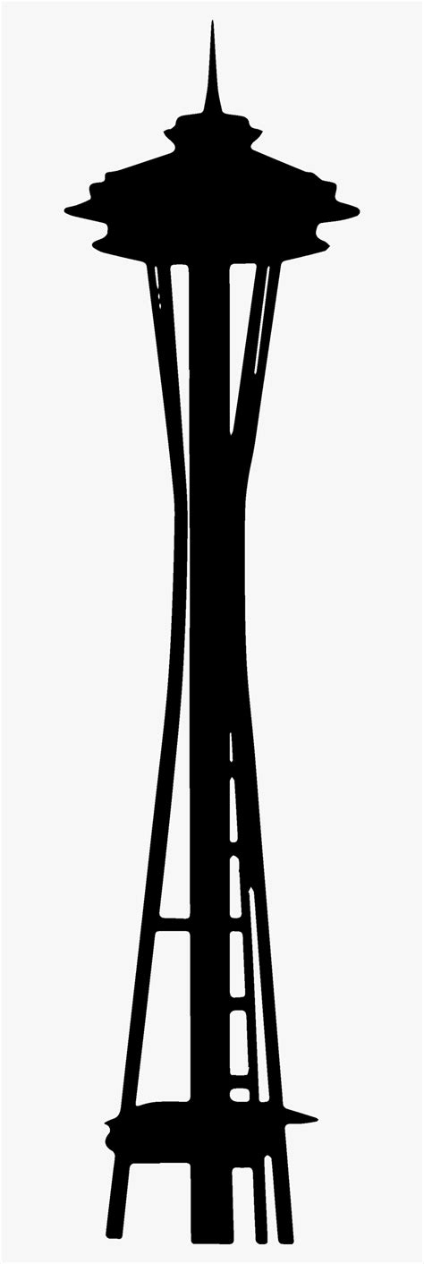 Seattle Space Needle Silhouette Space Needle Silhouette Vector HD