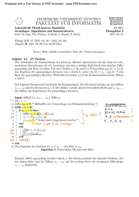 03 Übungsblatt Laufzeitanalyse mit Annotations Lösungen TECHNISCHE