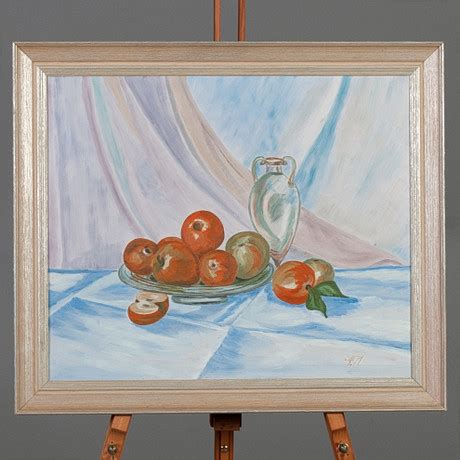 Oidentifierad Konstn R Oil On Canvas Still Life With Amphora And