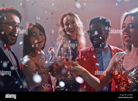Clinking With Champagne Stock Photo Alamy