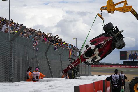 Watch Zhou Guanyus Frightening Crash At British Gp One Of The