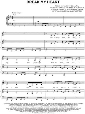 "Break My Heart" Sheet Music - 22 Arrangements Available Instantly ...