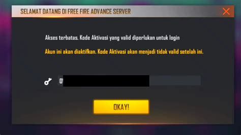 Cara Dapat Kode Aktivasi Free Fire FF Advance Server Lakukan Ini SPIN