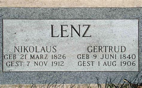 Gertrud Anna Maria Rosenplanter Lenz 1840 1906 Mémorial Find a Grave