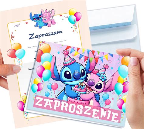 Zaproszenie Lilo I Stich Angel Angela Andzia Na Urodziny Dziecka