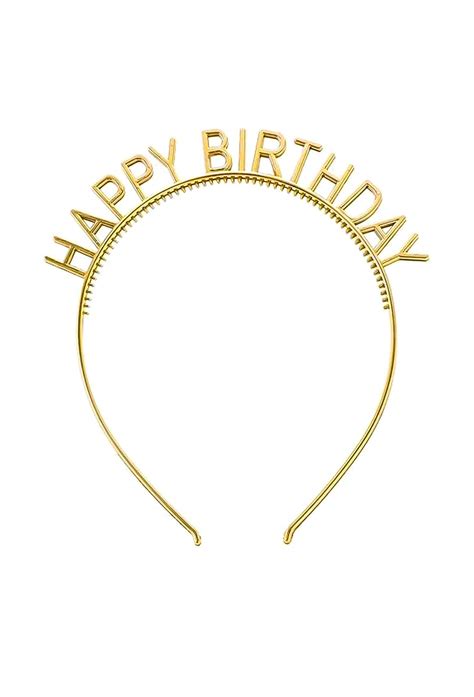 Tiara Happy Birthday Dourada Emfantasy