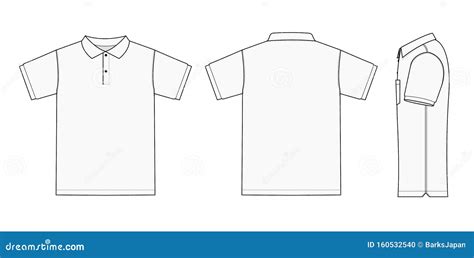 Polo Shirt ,golf Shirt Template Illustration /no Pocket Type /front ...