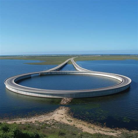 Ai Generator Image Of Circular Laguna Garzon Bridge Stock Image Image