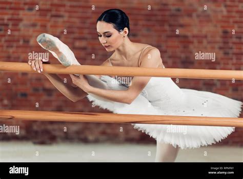 Flexible Girl Stretching Her Body During The Rehearsal Close Up Photo