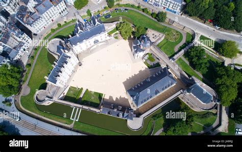 Aerial Photography Of Nantes City Castle Le Chateau Des Ducs De