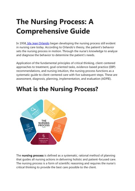 Solution The Nursing Process Studypool