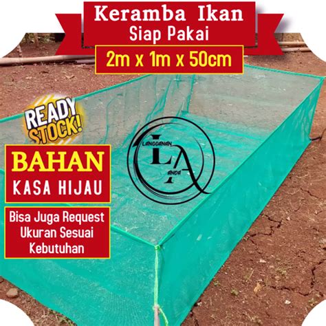 Jual Jaring Ikan Keramba Apung Siap Pakai Bahan Kasa Hijau Waring Hitam