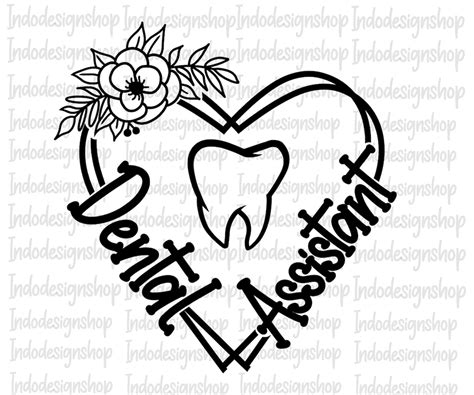 Dental Assistant Svg Png Floral Dental Assistant Svg Png Dental