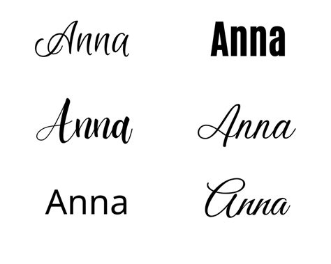 Anna Svg , Anna Baby Name Svg, Anna Wedding Name Svg - Etsy