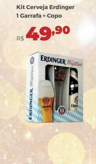 Kit Cerveja Erdinger 1 Garrafa Copo Oferta Na Villarreal Supermercados