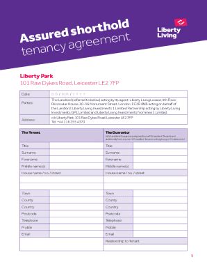 Fillable Online Assured Shorthold Tenancy Agreement Fax Email Print