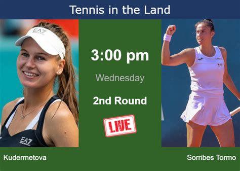 How To Watch Kudermetova Vs Sorribes Tormo On Live Streaming In