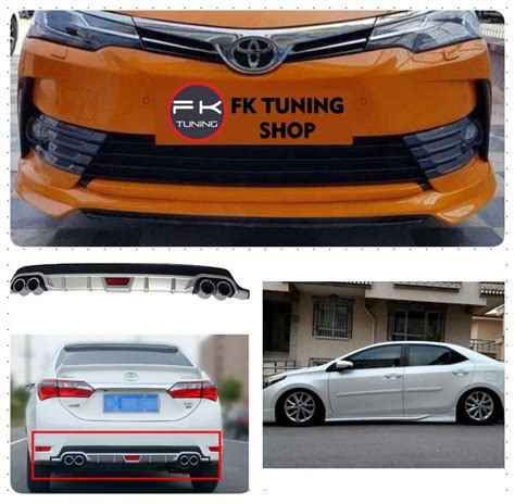 Toyota Corolla Body Kit Seti 2017 2019 plastik boyasız FK Tuning