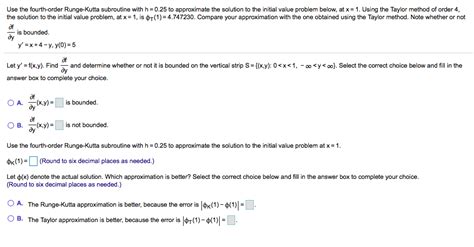 Solved Use The Fourth Order Runge Kutta Subroutine With H Chegg