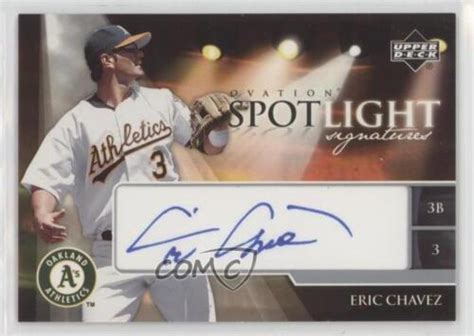 Upper Deck Ovation Spotlight Signatures Eric Chavez Ss Ec Auto Ebay