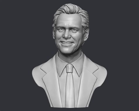 Jim Carrey Bust Sculpture 3d Print Model 3d Model 3d Printable Cgtrader