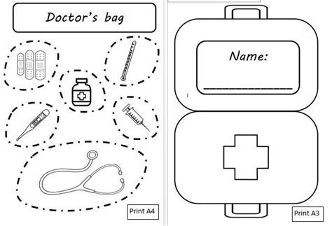 Doctor Bag Craft Template Aistear At The Doctors Mash Ie Doctor Bag