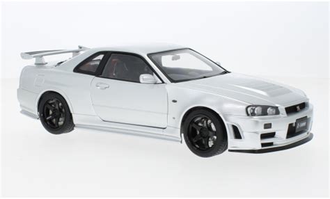 Modellautos Nissan Skyline R34 1 18 Autoart Blanche R34 Jantes Techart