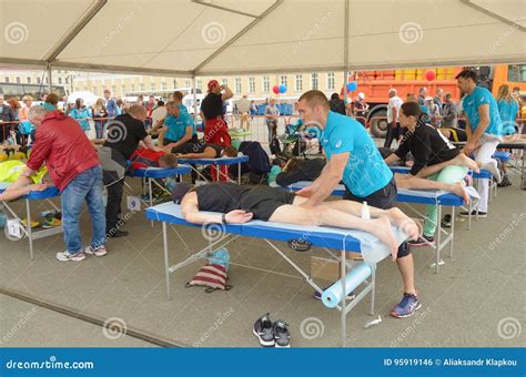 Sports Massage Therapists Work Editorial Photo Image Of Lifestyle Pain 95919146