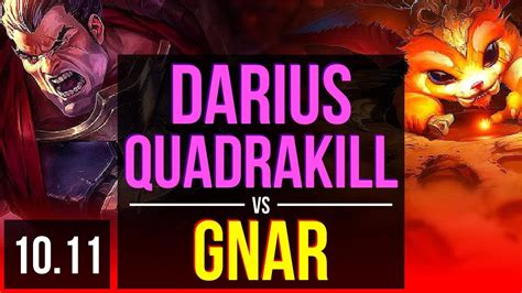 Darius Vs Gnar Top 3 5m Mastery Points Quadrakill 3 Early Solo