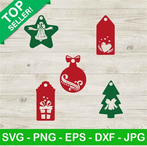 Christmas Gift Tags SVG, Christmas Ornaments Gift Tags SVG, Gift Tags SVG