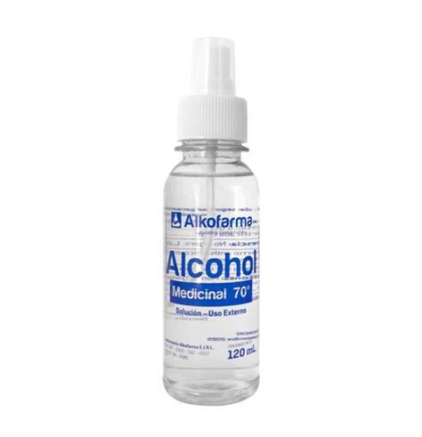 Alcohol 70 Con Atomizador Frasco 120 Ml