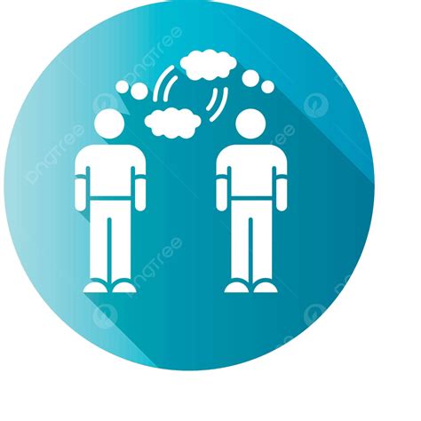 Blue Flat Icon For Friendshipcommunication With Empathy And Sympathy