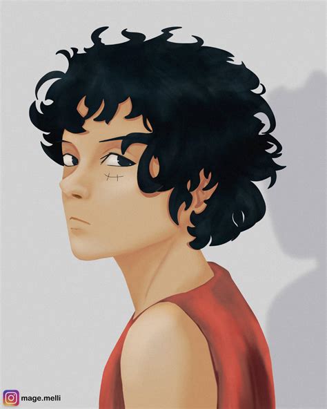 Luffy But With Curly Hair Thoughts And Feedback Appreciated R