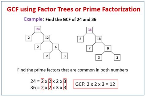 Find Greatest Common Factor Examples Solutions Videos Worksheets Activities