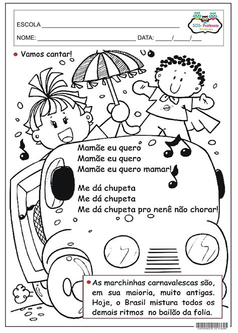 Marchinha De Carnaval Infantil Para Imprimir - Marchinhas De Carnaval Para Imprimir / Historia Do Carnaval No Brasil ...