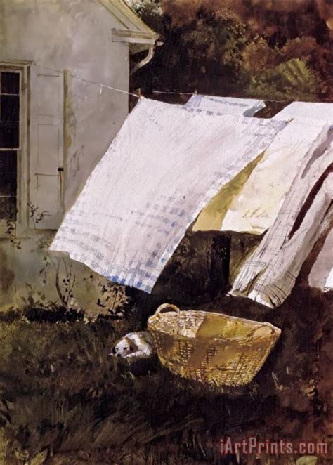 andrew wyeth Laundry Day painting - Laundry Day print for sale