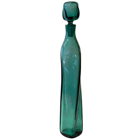 Midcentury Blenko Glass Carafe With Stopper At 1stDibs Blenko