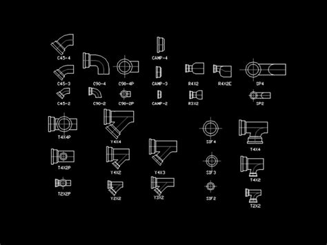 Bloki Przy Czeniowe Sanitarne W Programie Autocad Biblioteka Cad