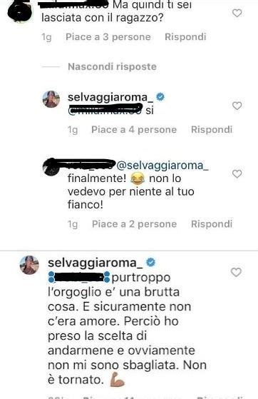 Selvaggia Roma Di Nuovo Single Gi Finita La Storia Avuta Dopo L Addio