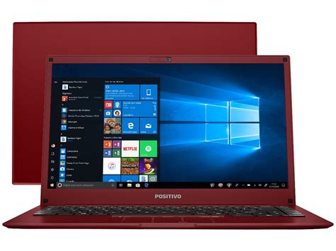 Notebook Positivo Motion Red Q232B Intel Quad Core 2GB EMMC 32GB 14