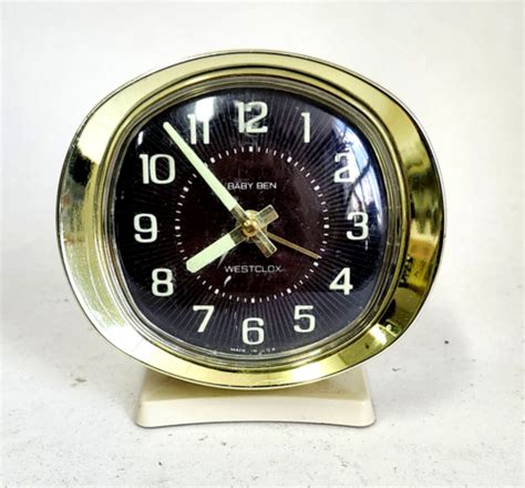 Vintage Westclox Big Ben Wind Up Alarm Clock Luminous Mcm Chrome Black