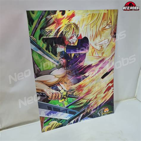 Nhs D Lenticular Poster One Piece Luffy Sanji Zoro Monster Trio Neo