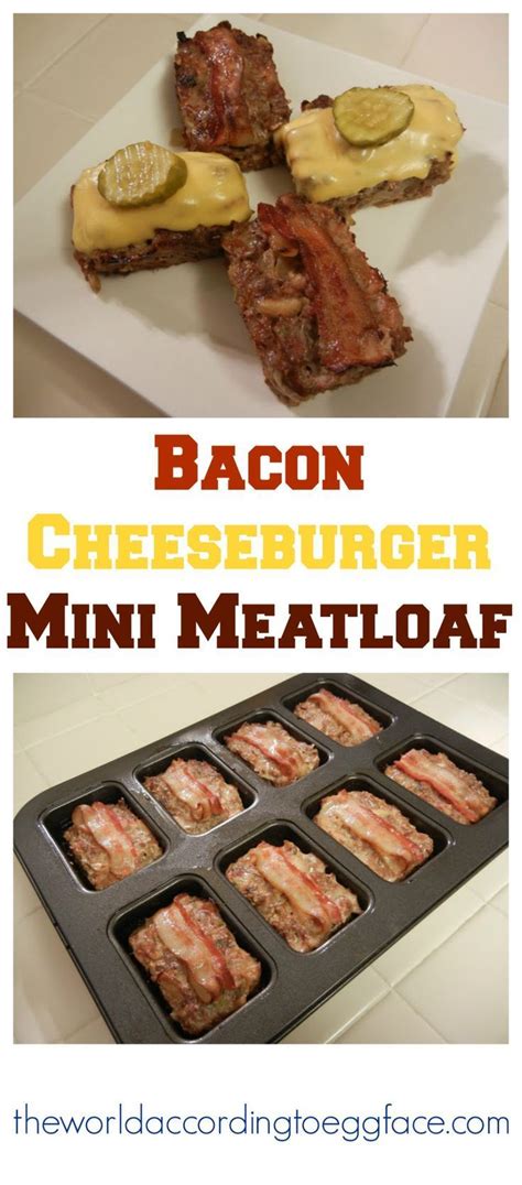 Bacon Cheeseburger Mini Meatloaf Recipe Is Shown Here