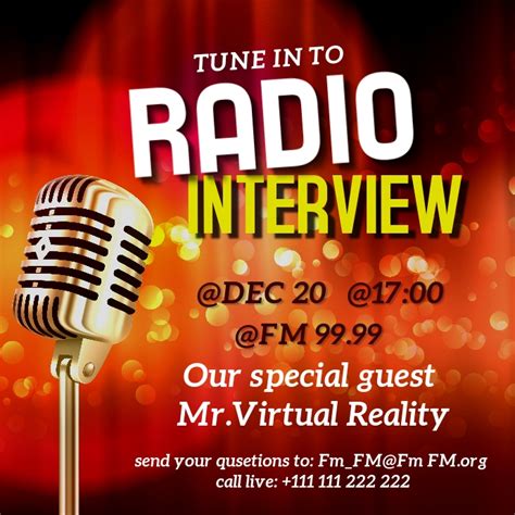 Radio Interview Template Postermywall
