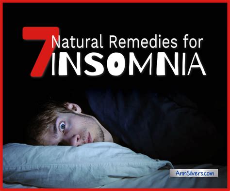 7 Insomnia Natural Remedies Ann Silvers Ma