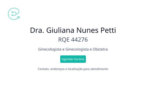 Dra Giuliana Nunes Petti Ginecologista Em S O Paulo Sp