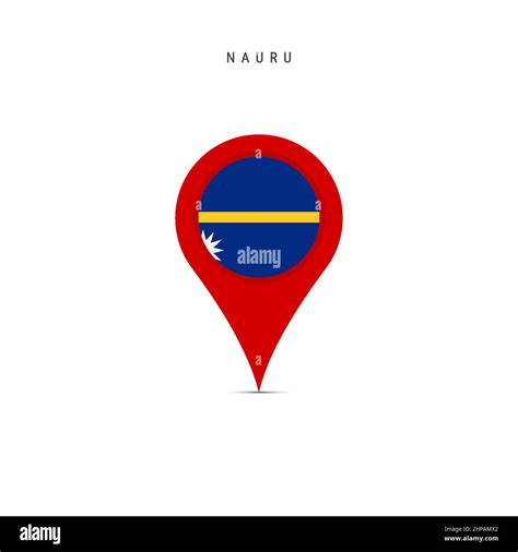 Teardrop Map Marker With Flag Of Nauru Nauruan Flag Inserted In The