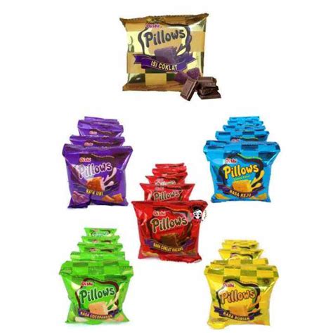 Wafer Pillow Oishi Pillows Snack 1 Pack 20 Pcs Cemilan Enak Dan Murah